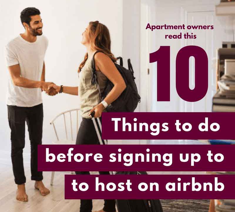 to do before signing up to airbnb hosting