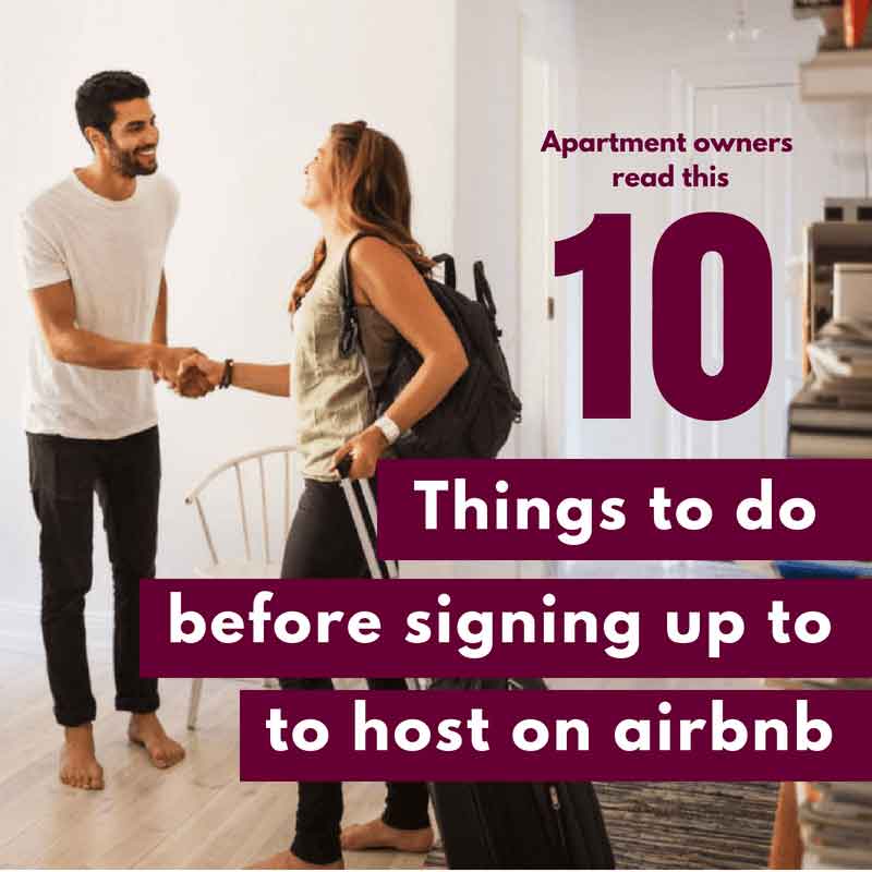 to do before signing up to airbnb hosting