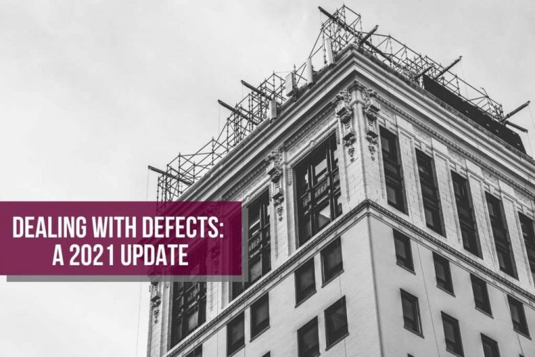 Dealing with strata building defects