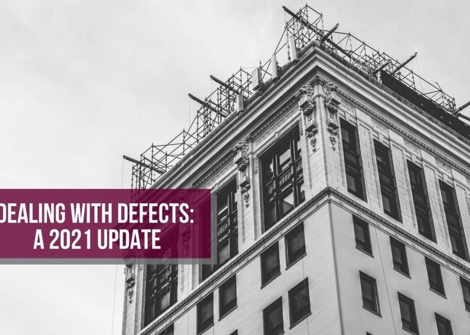 Dealing with strata building defects